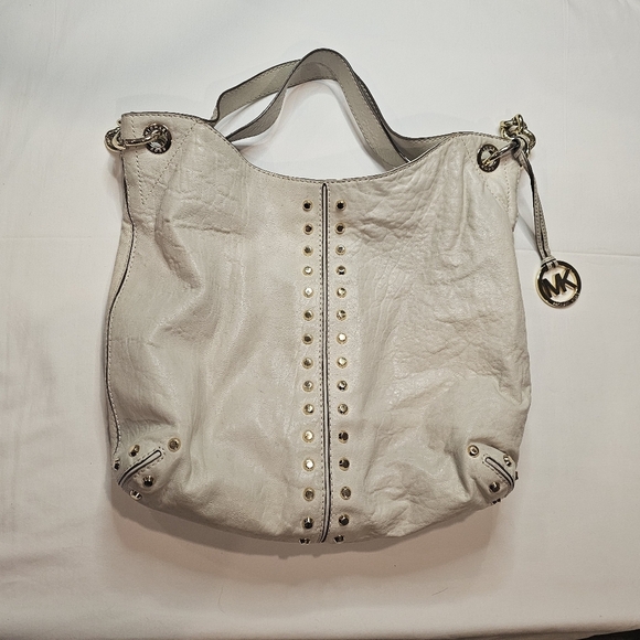 Michael Kors Cream Leather Tote Bag - Picture 2 of 10